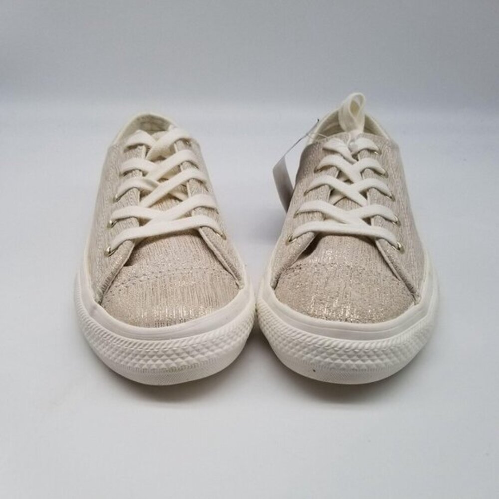 Converse Chuck Taylor All Star Egret Gold Metallic Junior Sneaker Shoe Size 2 - Picture 3 of 9